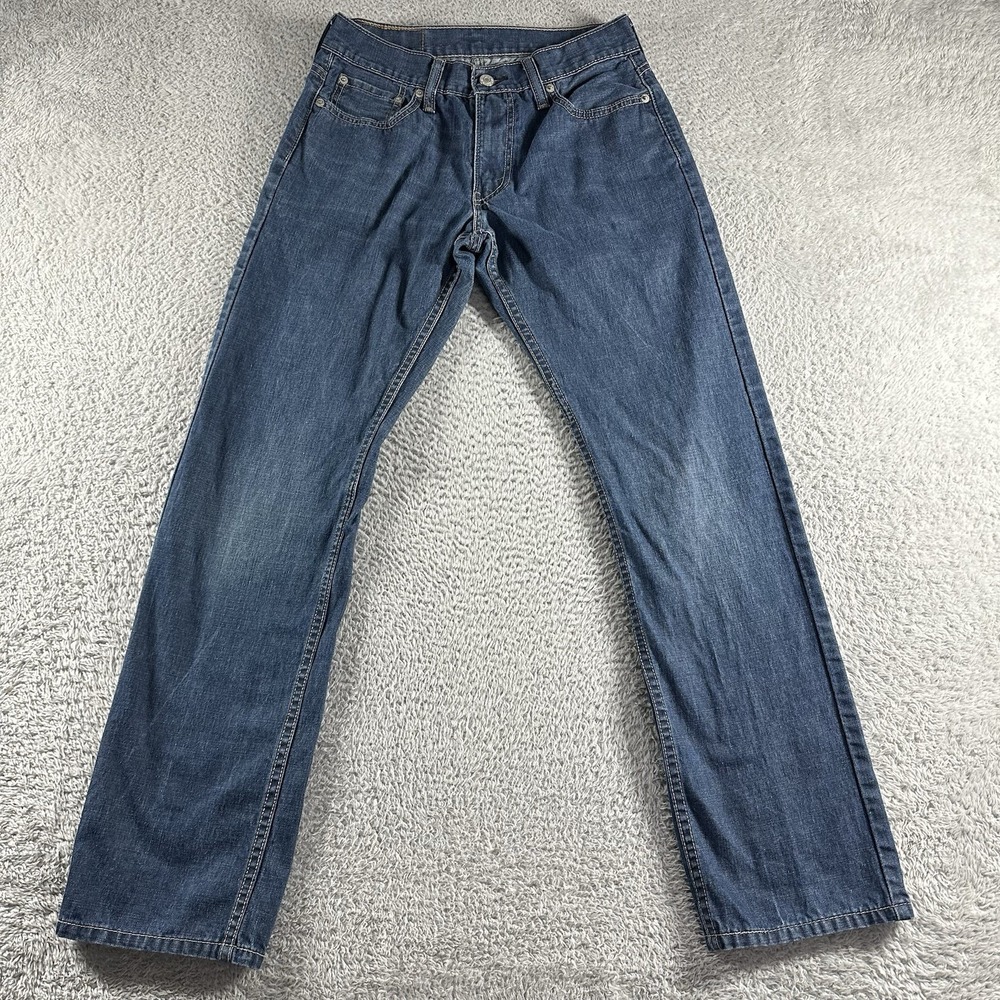Levi's Jeans Mens 29x32 (Fits 27x29) 514 Blue Faded Whiskering‎ Dark Wash
